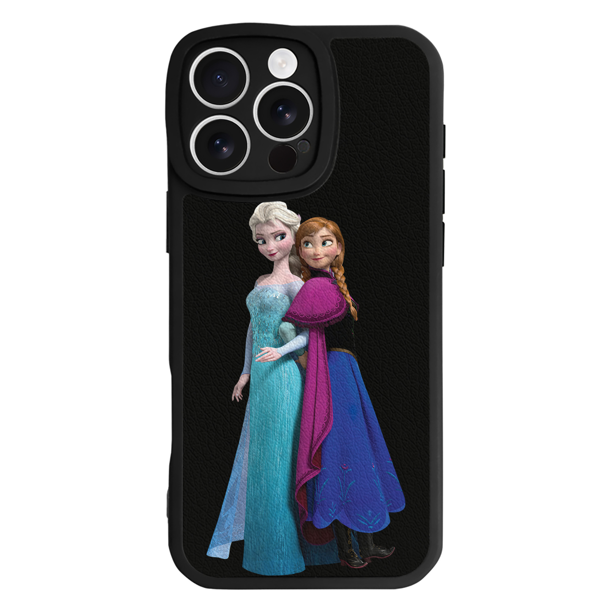 （画像用） アナと雪の女王 アンナ エルサ Frozen Anna Elsa 【iPhone 16シリーズ対応】シリコンスマホケース（レザー調） 材質：シリコン